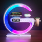 RYND 2025 Enceinte Magnétique 5-en-1, Réveil, Chargeur Sans Fil, Lampe de Nuit Ajustable – Blanc