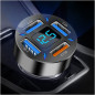 66W Fast USB Car Charger with Voltmeter LED Display Compatible with iPhone 14/13/12/11 Pro & Samsung S Series