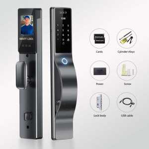 3D Face Recognition Smart Lock with HD Camera, Keyless Entry, WiFi, Auto-Lock & App Control via Wishome App