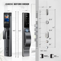 Serrure Intelligente 3D avec Caméra HD & Entrée Sans Clé