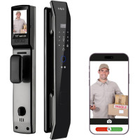 Serrure WiFi Intelligente 3D Face, Empreinte & Vidéo Doorbell