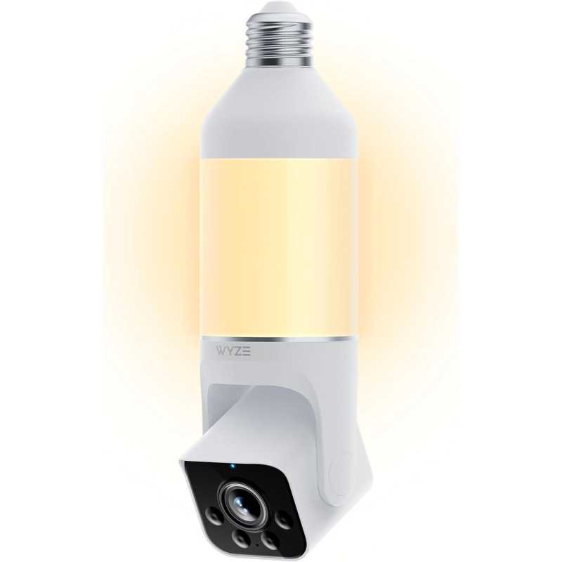 WYZE Bulb Cam 2K HD Outdoor Security Camera with Color Night Vision