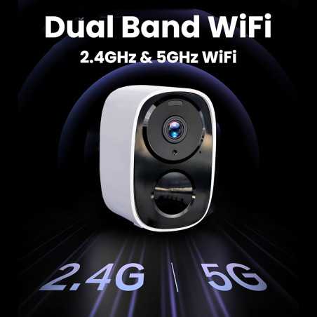 2025 Upgraded 2K Wireless Outdoor Security Camera, AI Motion, 2-Way Talk, Spotlight, 6-Month Battery, Cloud & SD Storage