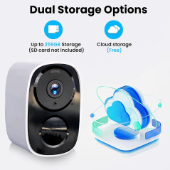 2025 Upgraded 2K Wireless Outdoor Security Camera - AI Motion & 6-Month Battery