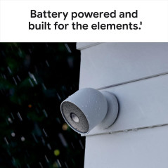 Google Nest Cam Battery 2nd Gen - Outdoor & Indoor Security Camera, 1 Pack