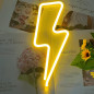 Enseigne Néon Éclair Jaune LED Batterie/USB Décor Mural Chambre Enfants Fête Mariage Enseigne Néon Éclair Jaune LED Batterie/USB Décor Mural Chambre Enfants Fête Mariage