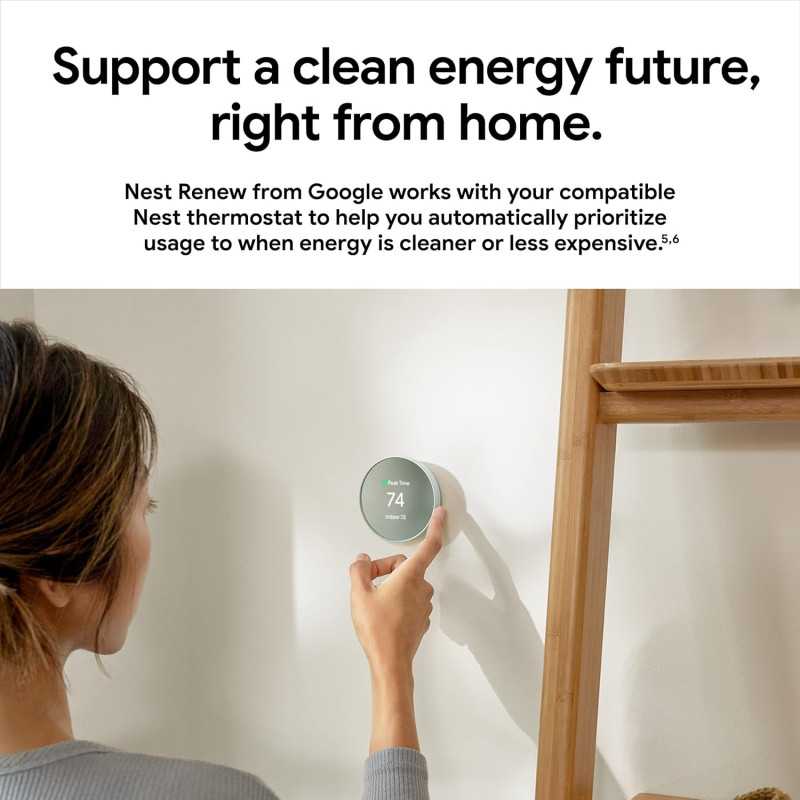 Google Nest Thermostat - Smart Programmable WiFi Thermostat for Home