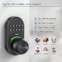 Serrure Clavier Poignée Intelligente Yamiry Sans Clé, Code Électronique Facile à Installer, Porte d’Entrée