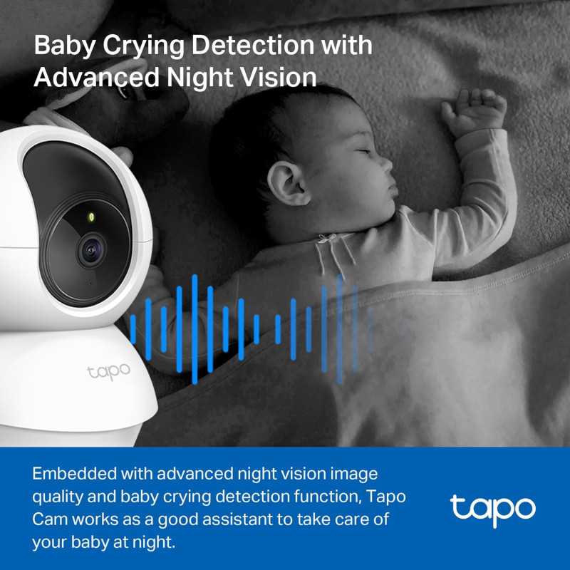 TP-Link Tapo 2K Pan/Tilt Security Camera 2-Pack – Baby & Pet Monitor