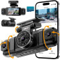 IIWEY N5 4-Channel 360° Dash Cam, 1080P Front/Rear/Inside/Side, Night Vision, 5G WiFi, G-Sensor, 128GB SD Card
