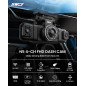 IIWEY N5 Dash Cam 4 Canaux 360°, 1080P Avant/Arrière Intérieur, Vision Nocturne 8 IR, WiFi 5G, Carte 128GB offerte