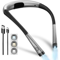 Lampe de Lecture Rechargeable Glocusent – 3 Couleurs, 6 Luminosités