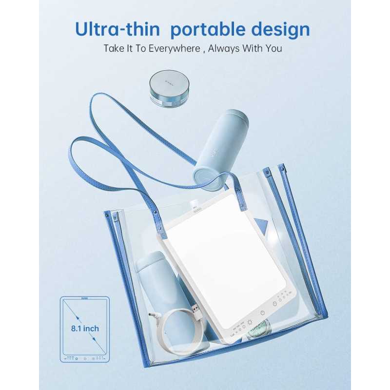 Lampe de luminothérapie SUXIO 10000 Lux – Portable & à mémoire