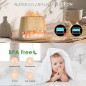 SALKING 2-in-1 Ultrasonic Essential Oil Diffuser & Himalayan Salt Lamp, 150ml Cool Mist Humidifier, Auto Off