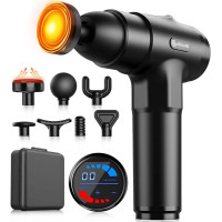 AERLANG Massage Gun with Heat, 7 Heads & Silent Deep Tissue Massager