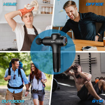 TOLOCO Deep Tissue Massage Gun with 10 Heads – Quiet, Portable, Black