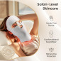 Masque de luminothérapie rouge pour visage & cou, LED, rechargeable USB-C, infrarouge – Blanc Doré Masque de luminothérapie rouge pour visage & cou, LED, rechargeable USB-C, infrarouge – Blanc Doré