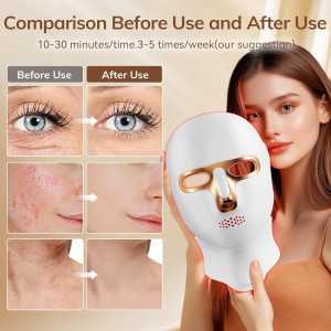 Cordless Red Light Therapy Mask for Face | USB-C Rechargeable LED Mask