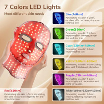 Cordless Red Light Therapy Mask for Face | USB-C Rechargeable LED Mask