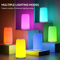 Lampe de Chevet Tactile RGB, Design Élégant, LED Dimable