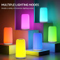 Touch Bedside Table Lamp - Sleek RGB 3-Way Dimmable LED Nightstand Lamp with Warm White & Multi-Color Lights Touch Bedside Table Lamp - Sleek RGB 3-Way Dimmable LED Nightstand Lamp with Warm White & Multi-Color Lights