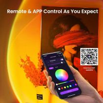 Sunset Lamp Projection with 21 Colors, 180° Rotation, Push Button & APP Control for Party & Bedroom Decor