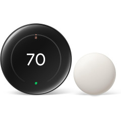 Google Nest Learning Thermostat 4th Gen + Sensor 2nd Gen - Obsidian