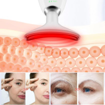 Facial Massager with 7-Color LED Light Therapy for Face & Neck - Portable