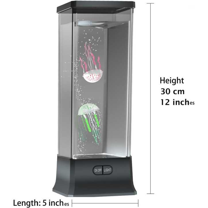 COLORLIFE Lampe de Table Méduse Électrique à Lumière Changeante pour Enfants et Adultes - Noir COLORLIFE Lampe de Table Méduse Électrique à Lumière Changeante pour Enfants et Adultes - Noir