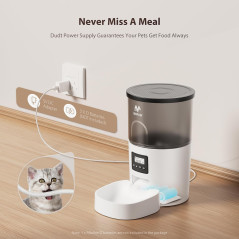 Distributeur Automatique Croquettes Chat IMIPAW 3L Programmable
