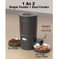 Distributeur Automatique Double pour Chats, 6 Repas/Jour, 4,2L, Enregistreur Vocal, Minuteur Flexible (Noir) Distributeur Automatique Double pour Chats, 6 Repas/Jour, 4,2L, Enregistreur Vocal, Minuteur Flexible (Noir)