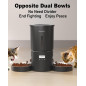 Distributeur Automatique Double pour Chats, 6 Repas/Jour, 4,2L, Enregistreur Vocal, Minuteur Flexible (Noir) Distributeur Automatique Double pour Chats, 6 Repas/Jour, 4,2L, Enregistreur Vocal, Minuteur Flexible (Noir)