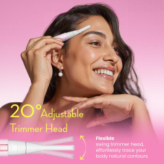 Painless Facial Hair Remover for Women | Electric Eyebrow Trimmer Pink