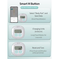 Slimpal Smart Body Measuring Tape with Bluetooth, App & Retractable Design for Body Fat, BMI & Fitness Tracking