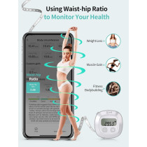 Slimpal Smart Body Measuring Tape with Bluetooth App for Fitness Tracking
