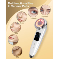Appareil de Massage Visage Électrique 4 en 1 - Lifting, Anti-âge, Raffermissant, Soin de Peau (Blanc)