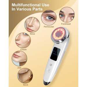 Appareil de Massage Visage Électrique 4 en 1 - Lifting, Anti-âge, Raffermissant, Soin de Peau (Blanc)