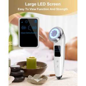 Appareil Massage Visage Électrique 4 en 1 Anti-Âge Blanc