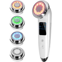 Appareil Massage Visage Électrique 4 en 1 Anti-Âge Blanc