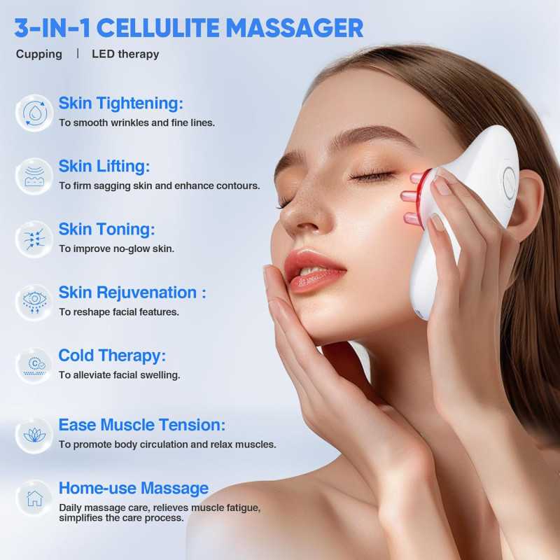 3-in-1 Electric Cellulite Massager & Body Sculpting Machine - Home Use