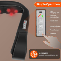 AMZPONY® Cordless Neck Massager with Heat - Deep Tissue Pain Relief