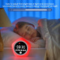 Réveil Enfant avec Lumière Verte/Rouge - Horloge d’Apprentissage du Sommeil pour Tout-Petits