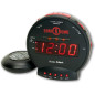 Réveil Sonic Bomb double alarme très forte avec vibreur, noir, pour gros dormeurs, batterie de secours