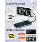 Cadmos Réveil Super Fort pour Adultes et Enfants avec Lumière Nocturne 7 Couleurs, Volume Réglable, Charge USB Cadmos Réveil Super Fort pour Adultes et Enfants avec Lumière Nocturne 7 Couleurs, Volume Réglable, Charge USB