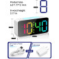 Cadmos Réveil Super Fort pour Adultes et Enfants avec Lumière Nocturne 7 Couleurs, Volume Réglable, Charge USB Cadmos Réveil Super Fort pour Adultes et Enfants avec Lumière Nocturne 7 Couleurs, Volume Réglable, Charge USB