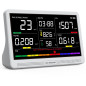 Moniteur Qualité Air 16 en 1 - Écran 7, Alertes AQI, CO2, TVOC, PM2.5/PM1.0/PM10, Température & Humidité Moniteur Qualité Air 16 en 1 - Écran 7, Alertes AQI, CO2, TVOC, PM2.5/PM1.0/PM10, Température & Humidité