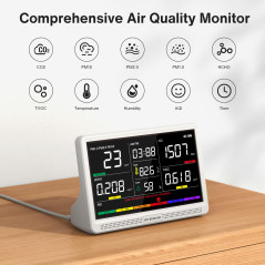 Moniteur Air 16-en-1 Indoor 7 Détecteur Qualité Air