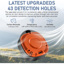 Portable 3-in-1 Carbon Monoxide Detector for Travel, RV & Camping