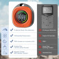Portable 3-in-1 Carbon Monoxide Detector with Temp/Humidity Sensor for Home, RV, Camping & Travel