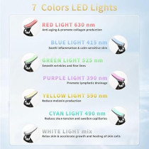 Multifunctional Facial Beauty Device with LED Light & Vibration for Skin